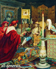 Александр Невский принимает папских легатов